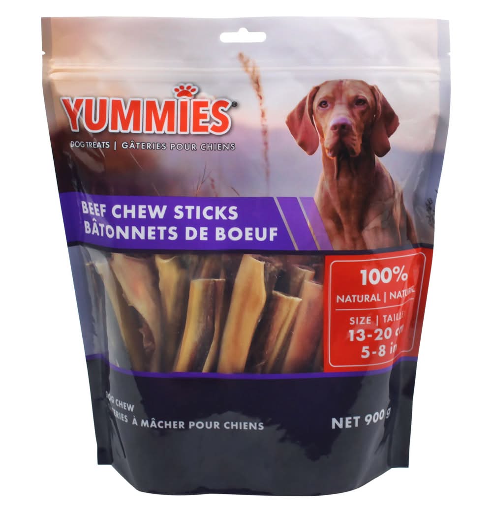 Yummies - Bâtonnets À Mâcher Au Bœuf Gâteries Pour Chiens, 900 G / Yummies Beef Chew Sticks Dog Treats, 900 G