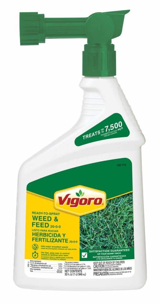 Vigoro 32 Oz. 7,500 Sq. Ft. Spring Ready-To-Spray Concentrate Weed And Feed Lawn Fertilizer