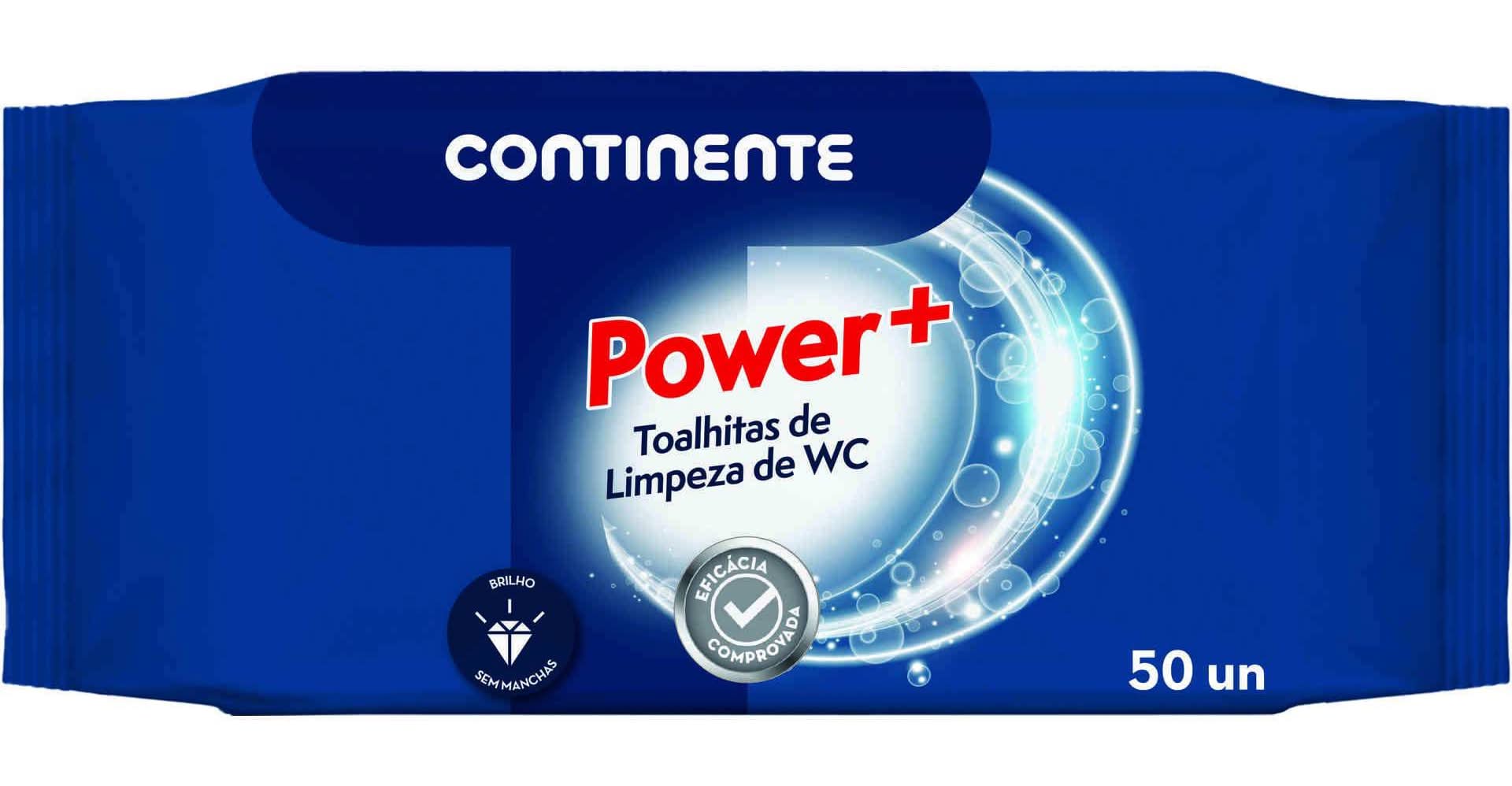 Toalhitas Limpeza WC Power+ Continente (emb. 50 un)