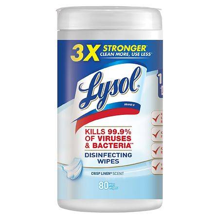 Lysol Disinfecting Wipes Crisp Linen - 80.0 ea