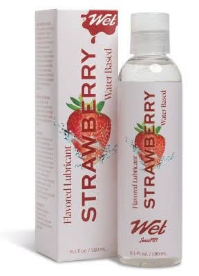 Wet Brush Flavored Water Based Lubricant, Strawberry (6.1 fl oz)