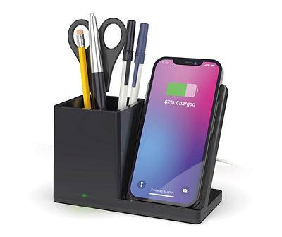 Soar Wireless Charging Stand and Pen Cup (black)