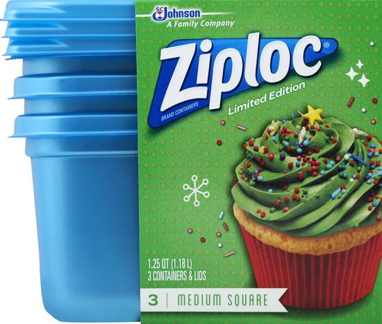 Ziploc Containers & Lids, Limited Edition 3 Ct