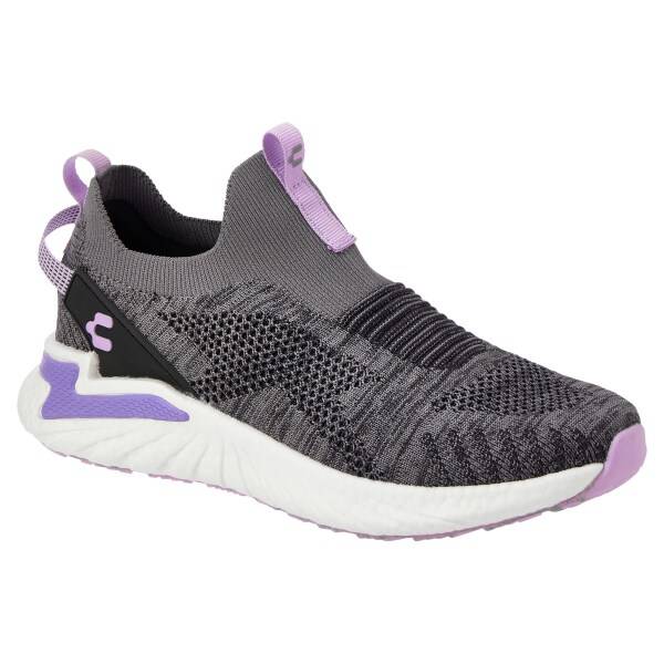 Charly Women's Vigorate Running Shoes, Grey/Purple, Size 8.5