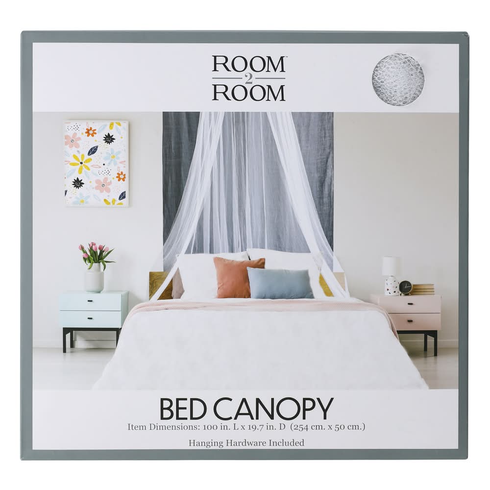 Bed Canopy 19in x 100in White