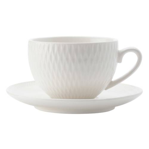 Demi tasse & soucoupe 90 ml «Diamond Round» par Maxwell & Williams