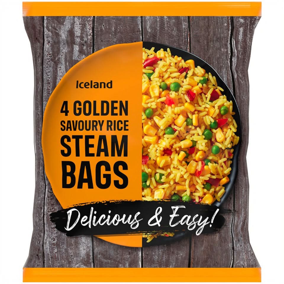 Iceland Golden Savoury Rice Steam Bag (4 pack)