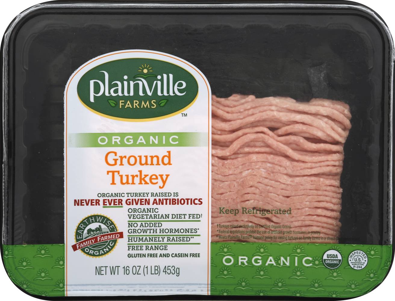 Plainville Farms Organic Ground Turkey (1 lbs)