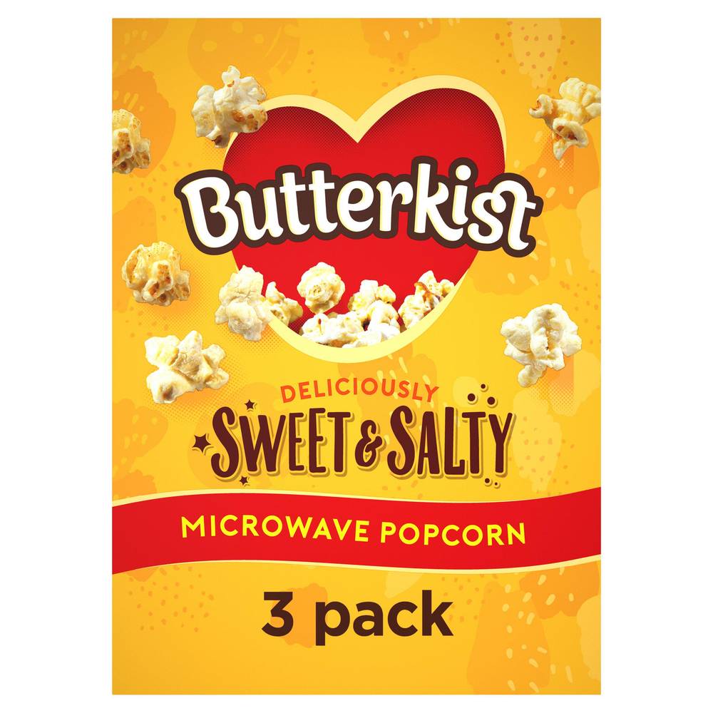 Butterkist Microwave Popcorn Sweet & Salted 3x60g