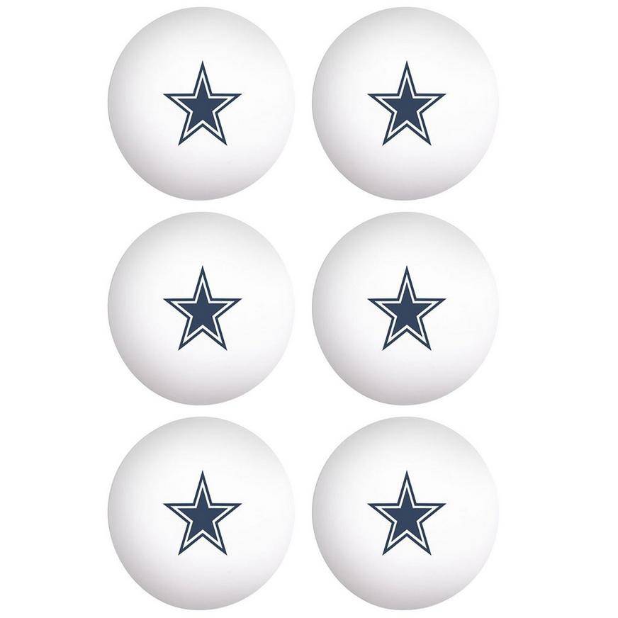 Dallas Cowboys Table Tennis Balls, 6ct