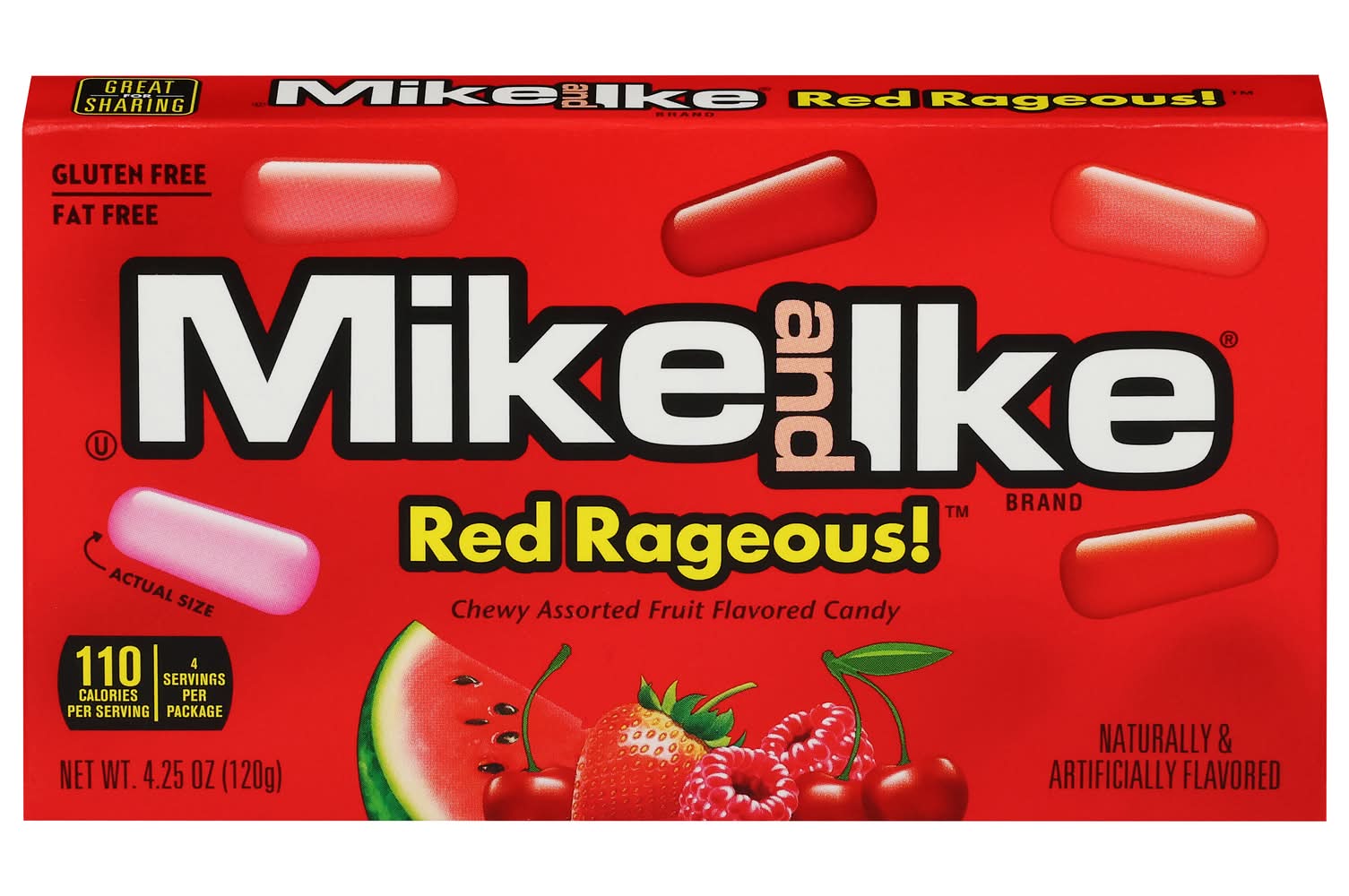MIKE AND IKE Red Rageous Candy, Assorted Cherry (4.25 oz)