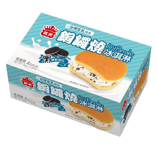 義美銅鑼燒冰淇淋-黑餅乾鮮乳320g(80g*4入)