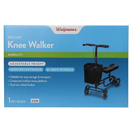 Walgreens Deluxe Mobility Knee Walker, Black