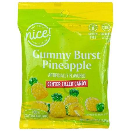 Nice! Gummy Burst Center Filled Candy (pineapple)