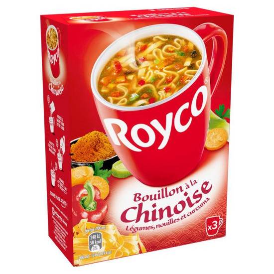 Soupe instantanée bouillon à la chinoise Royco 3x20cl