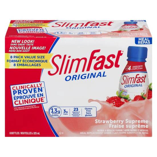 Slimfast Ready-To-Drink, Strawberry (8x325ml)