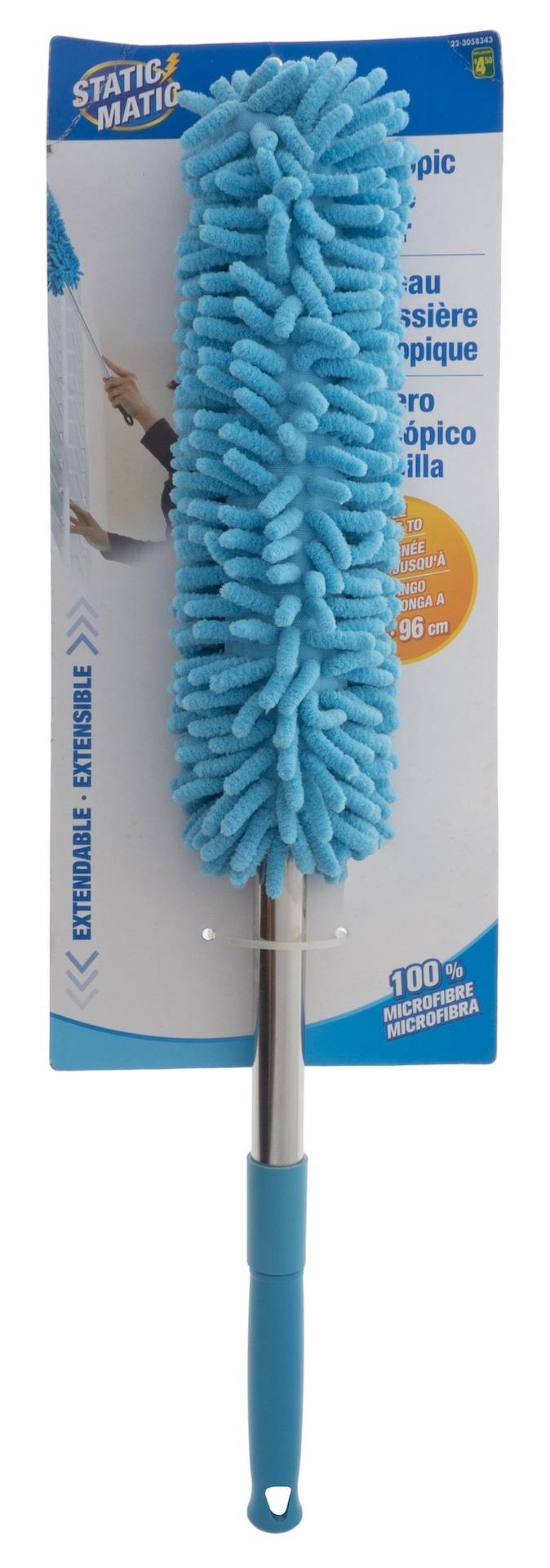 Static matic plumeau en fibre avec pôle extensible - dollarama fiber duster with extendable pole
