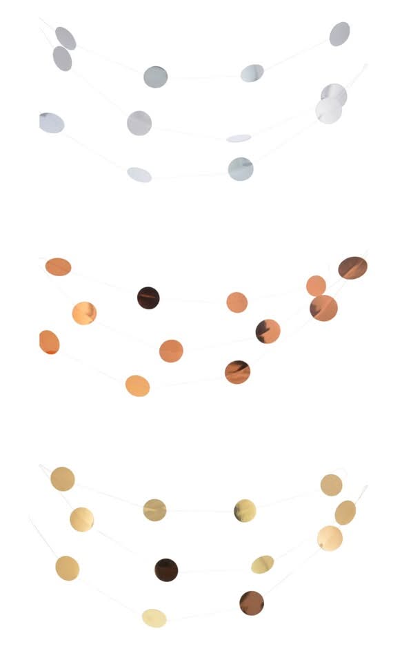 Foil Dot Garland Banners, 12-ft. Strands