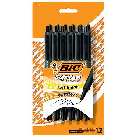 Bic Soft Feel Retractable Ballpoint Pens