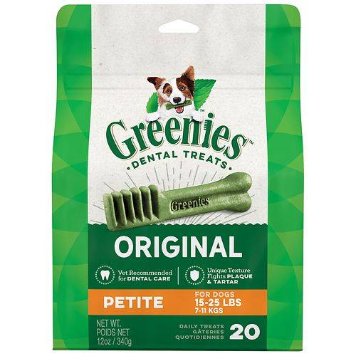 Greenies Dental Dog Treats Original - Petite, 20 ea 12.0 ea