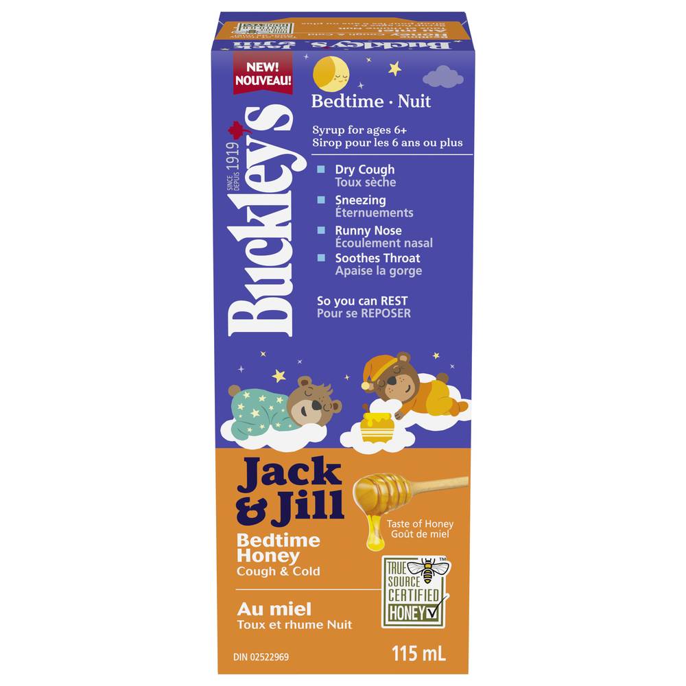 Buckley's Jack & Jill Kids Bedtime Honey Cough & Cold Syrup (115 ml)