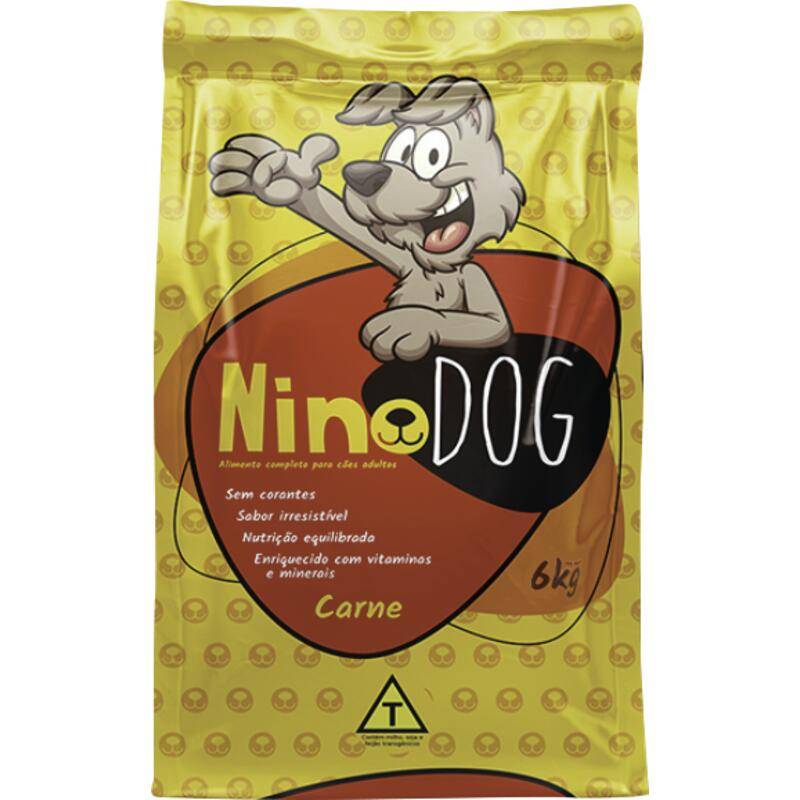 Nino dog ração seca para cães adulto sabor carne (6kg)