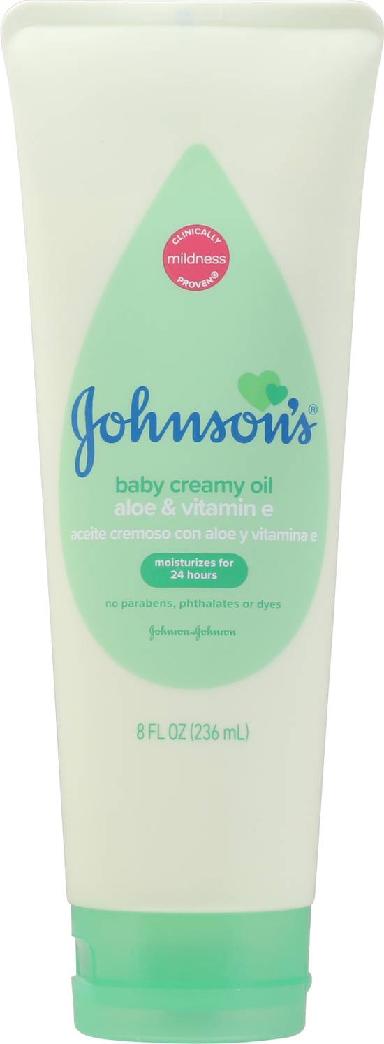 Johnson's Aloe & Vitamin E Baby Creamy Oil
