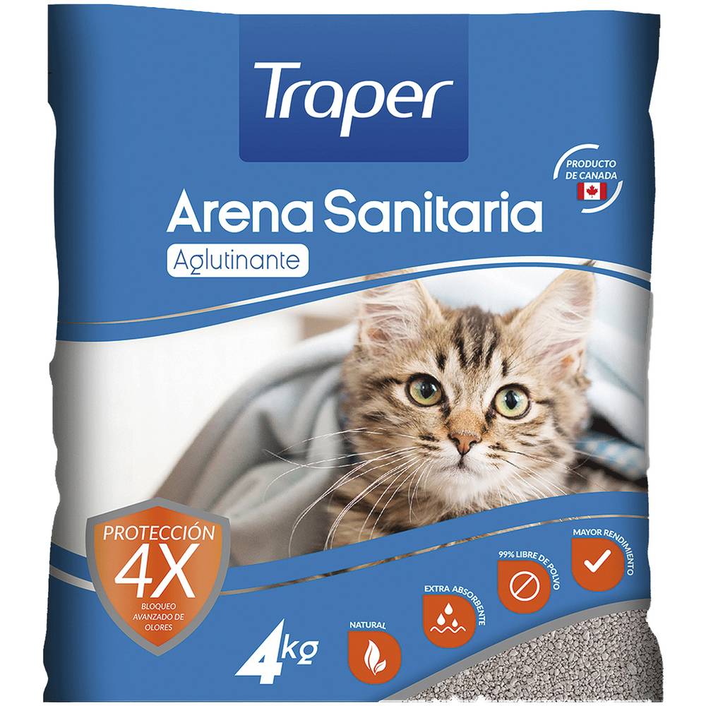 Traper · Arena sanitaria para gatos (4 kg)