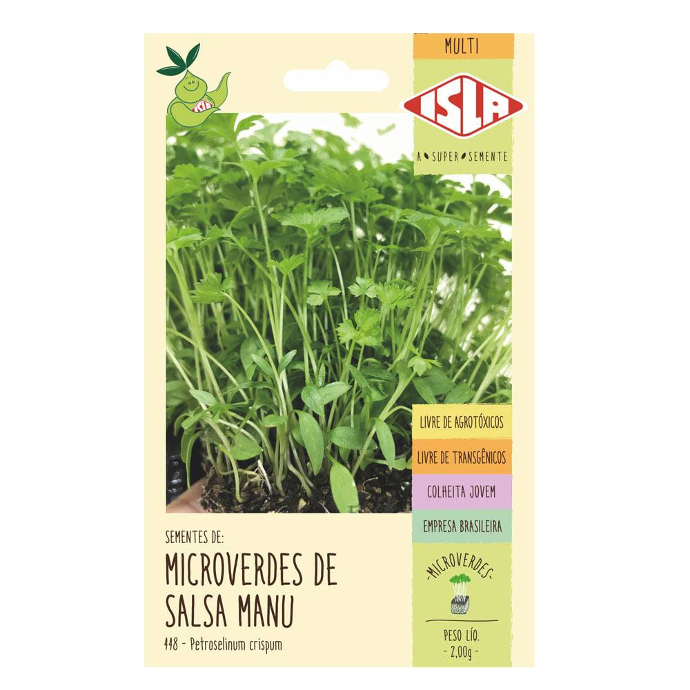 Isla sementes sementes de microverdes de salsa manu (2,00g)