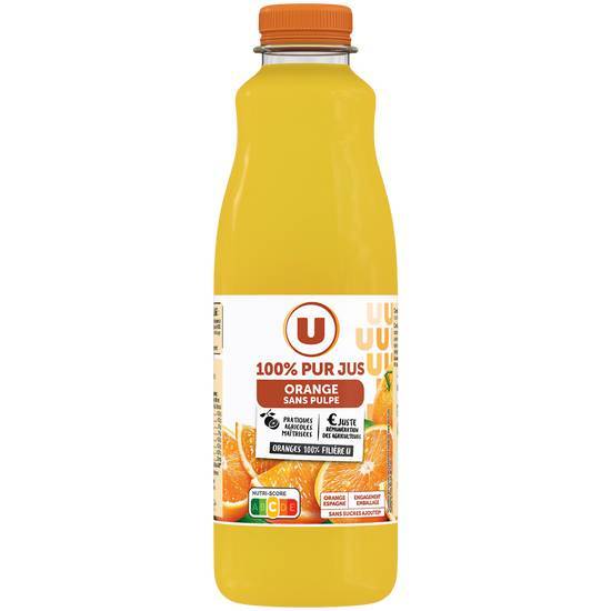 Les Produits U - Pur jus de fruit (1 L) (orange)