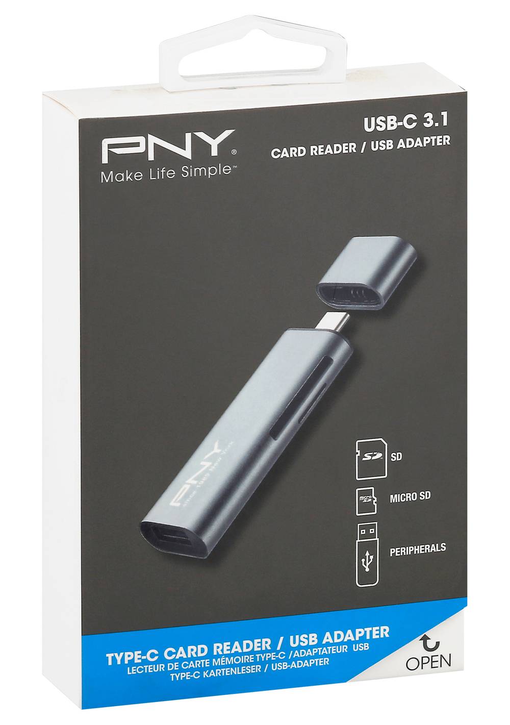 PNY Usb 3.1 Gen 1 Type-C Usb Adapter/Card Reader