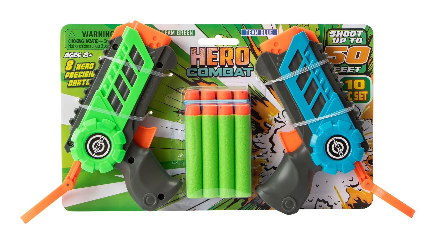 Hero Combat 2-Pack Green/Blue