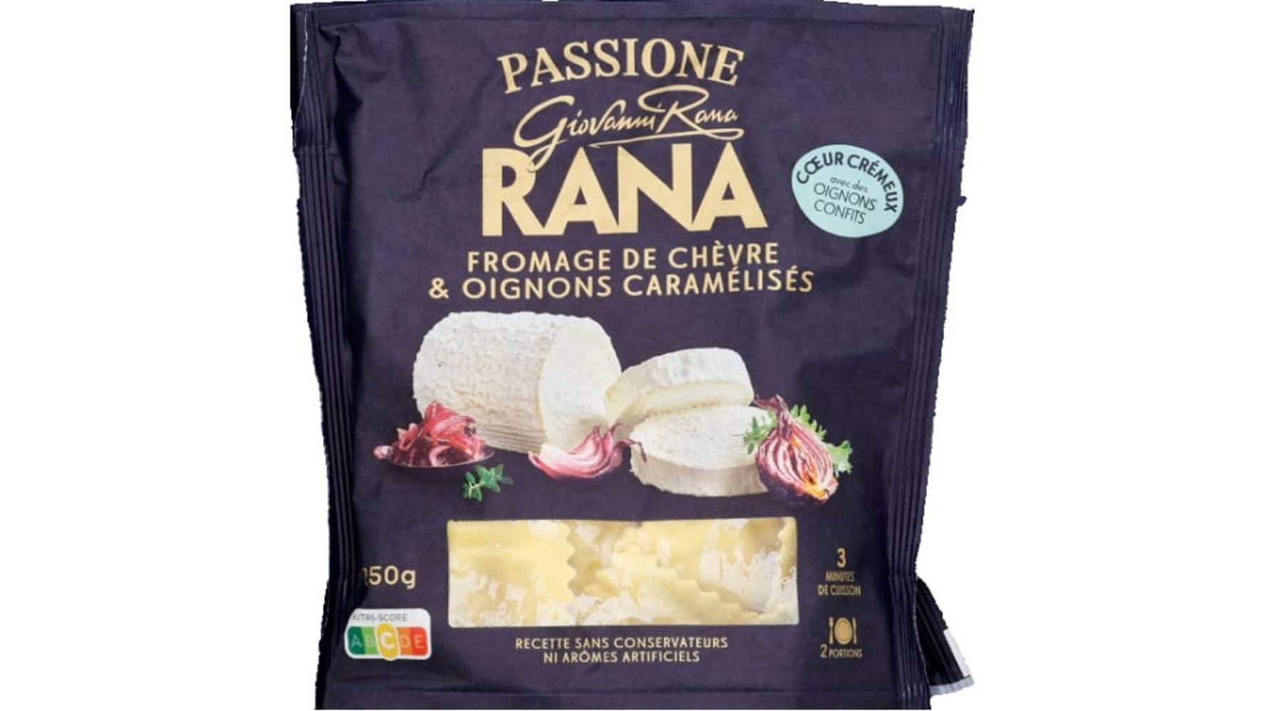 Rana - Pâtes fraîches ravioli fromage de chèvre et oignons de tropea caramélisés