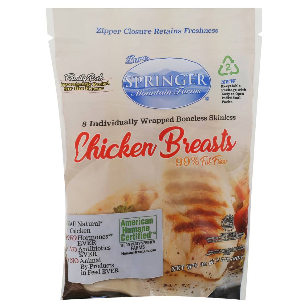 Springer Mountain Farms Family pack Skinless Boneless Chicken Breasts Family pack (32 oz)