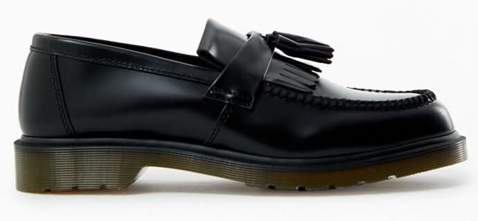 Dr Martens  Adrian Polished Smooth Leather Tassel Loafers Black 12