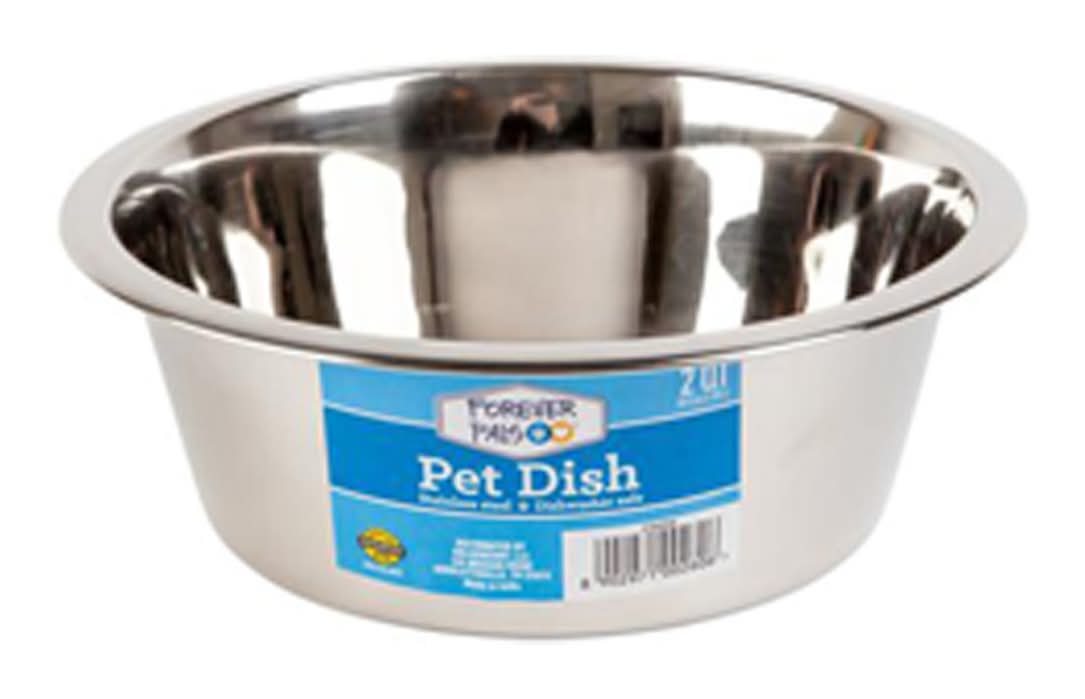 Forever Pals Stainless Steel Pet Dish 2 Qt