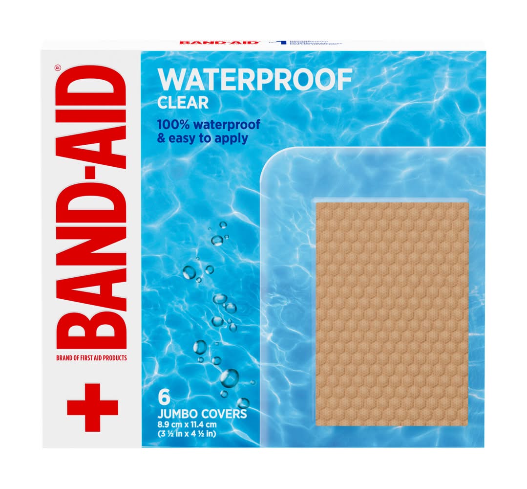 Band-Aid Waterproof Clear Adhesive Bandages (6 ct)