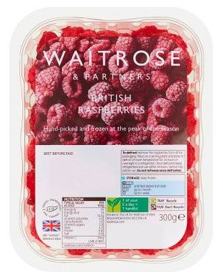 Waitrose Frozen British Raspberries