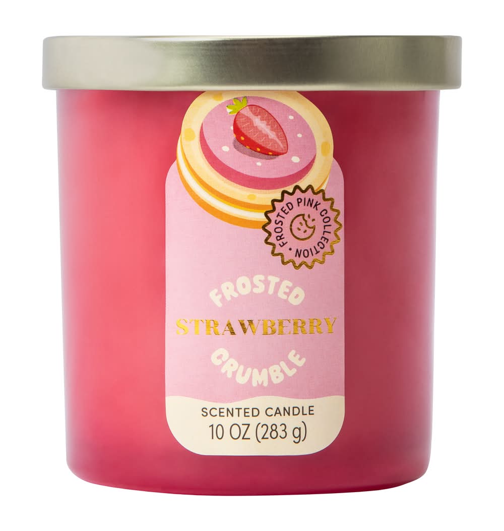 Foodie Scented Candle 10oz Frosted Strawberry Crumble
