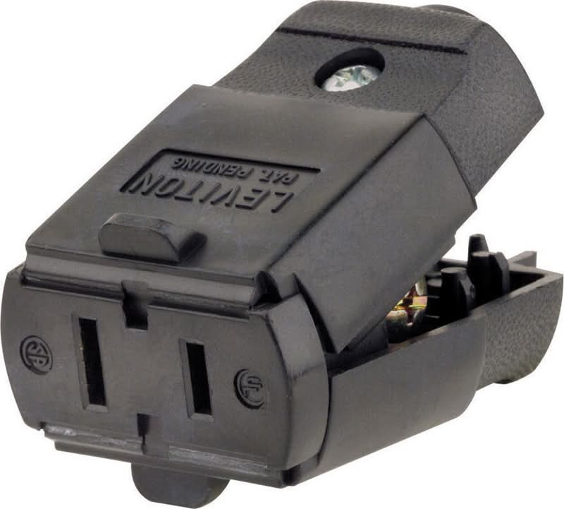Leviton Commercial And Residential Thermoplastic Ground/Straight Blade Connector 1-15R