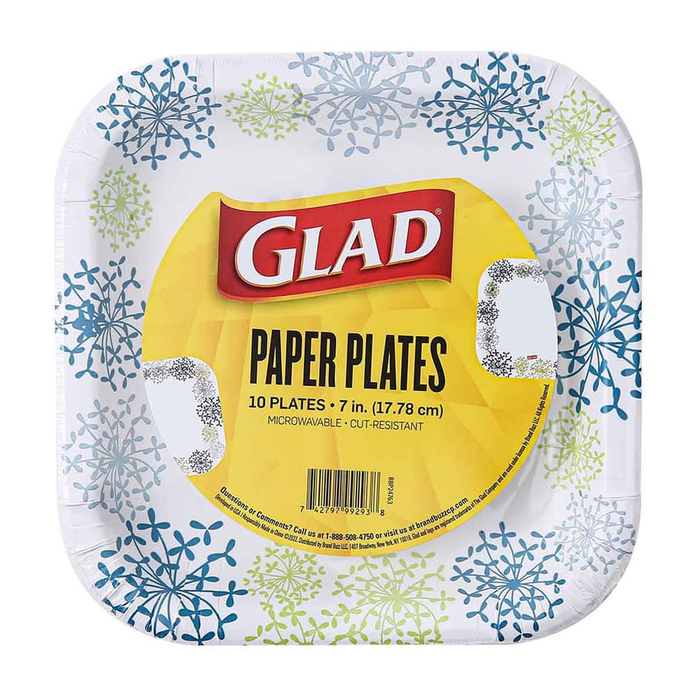 Glad Paper Plates, 7 in (10 ct)