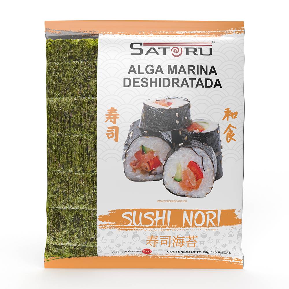 Satoru alga marina tostada nori sushi