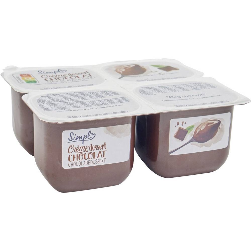 Carrefour - Crème dessert chocolat (4 pièces)