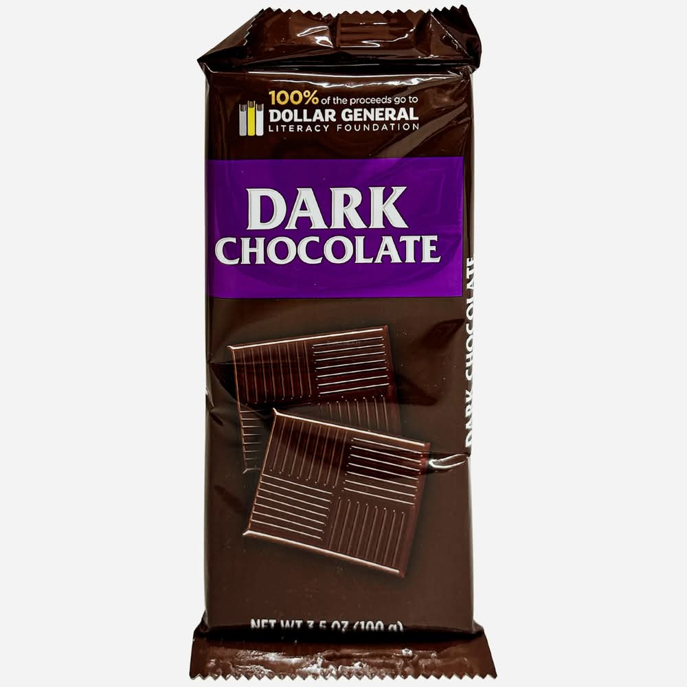 Dg Literacy Dark Chocolate Bar 3.5 Oz