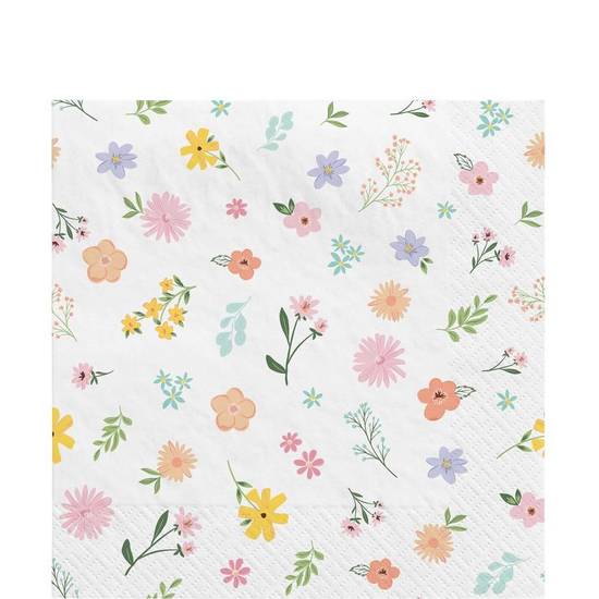 Springtime Blooms Paper Lunch Napkins, 6.5in, 16ct