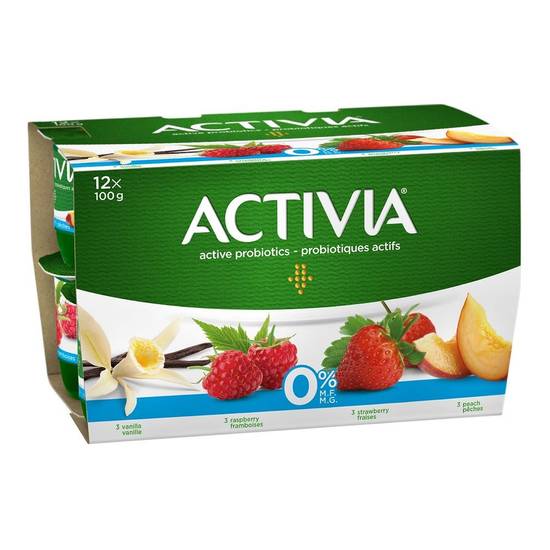 Activia Probiotic Yogurt Assorted Flavours (12x100g)