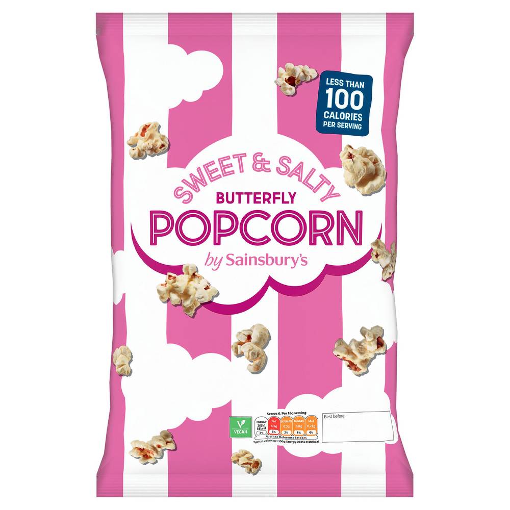 Sainsbury's Sweet & Salty Butterfly Popcorn 110g