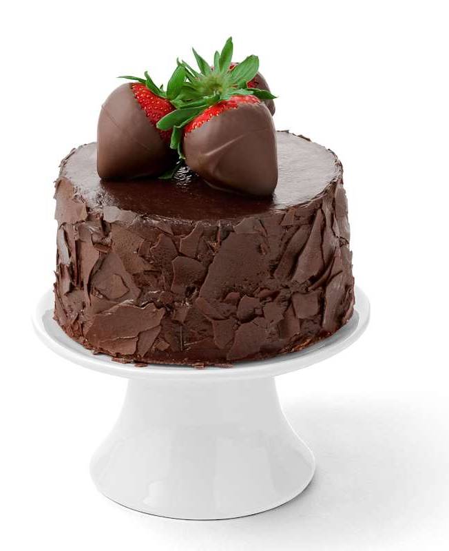 Chocolate Cake with Dipped Berries