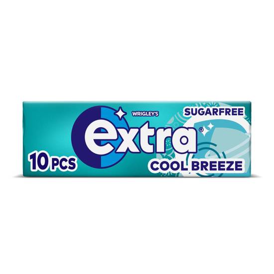 Extra Cool Breeze Chewing Gum Sugar Free 10 Pieces 14g