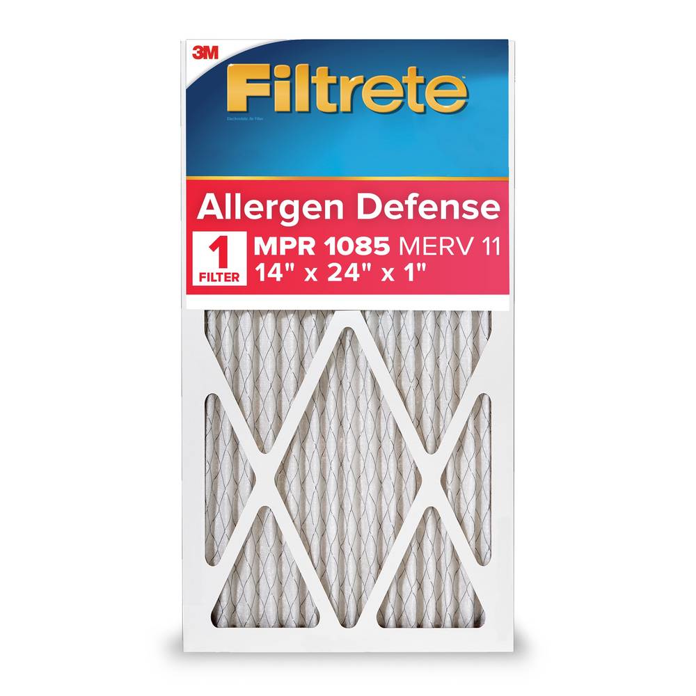 Filtrete 14-in W x 24-in L x 1-in MERV 11 1085 MPR Allergen Defense Extra Electrostatic Pleated Air Filter | 1223DC-12